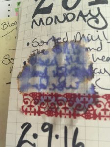 Water Damage to My Journal. Photo by Allison Stein 2016