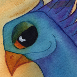 My Little Birdie Said... Detail of Art by Allison Stein 2020